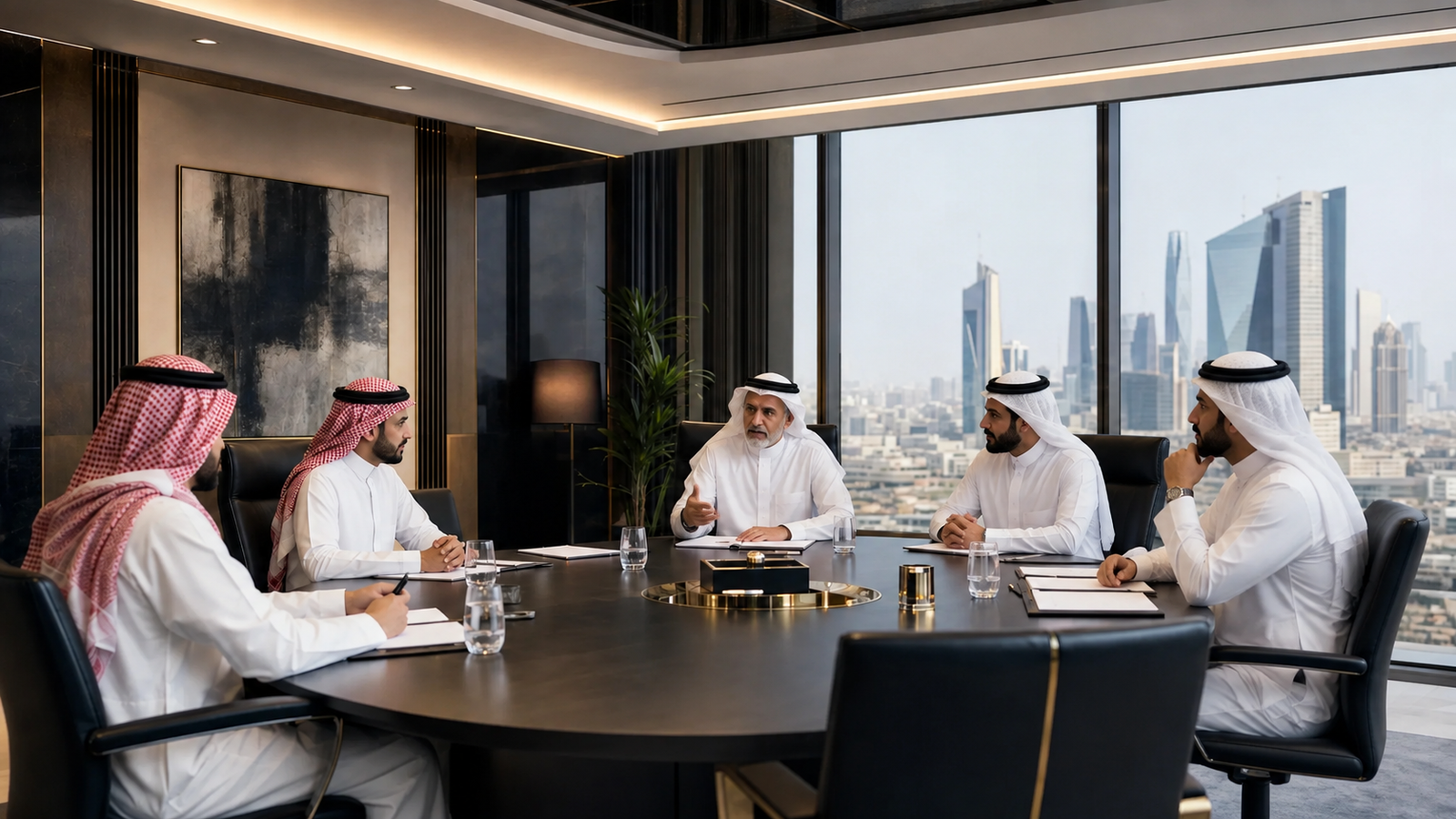 اجتماع مجلس إدارة حول حوكمة شركة سعودية