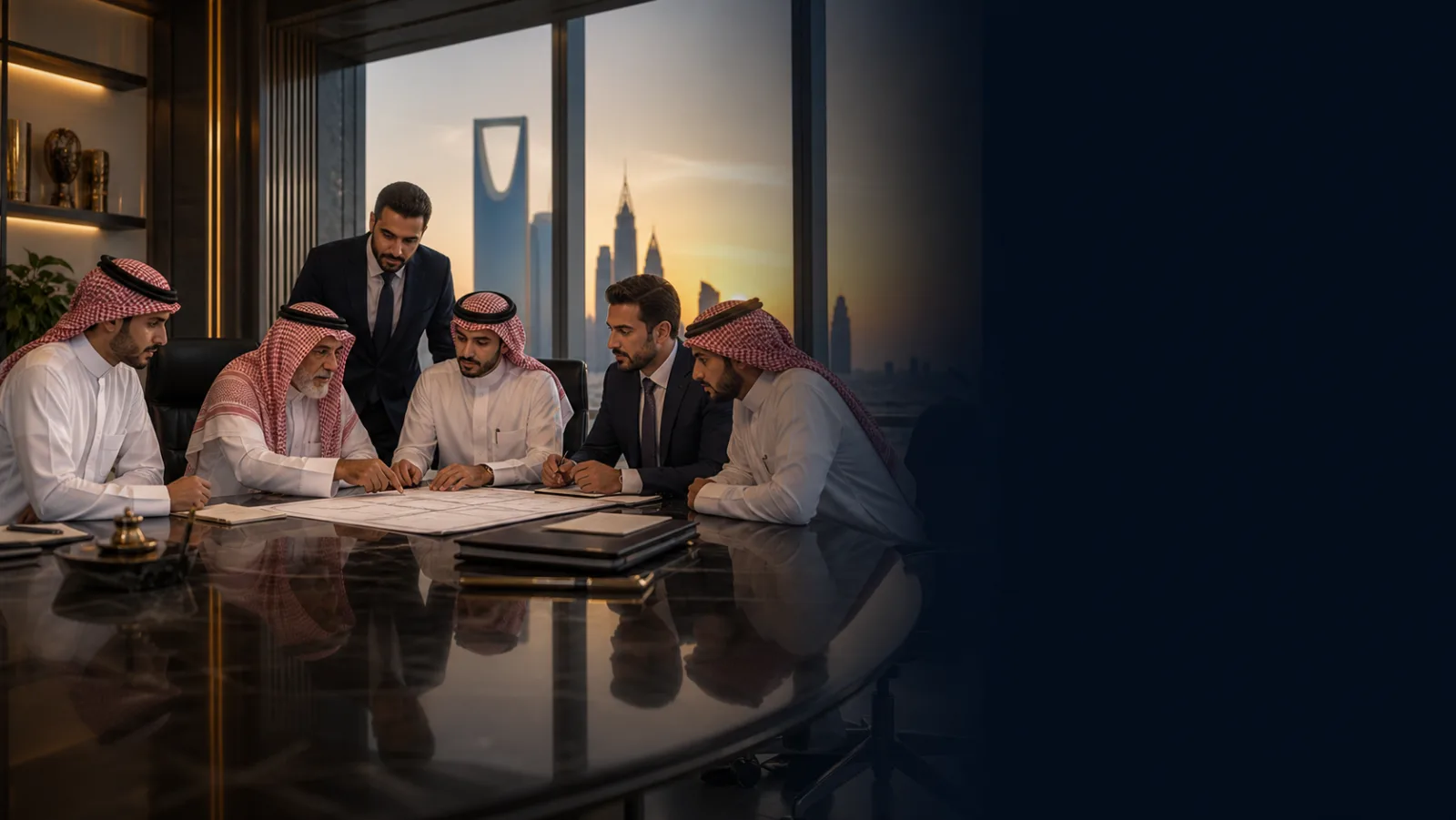 مؤسس وأبناؤه يناقشون حوكمة شركة عائلية في السعودية