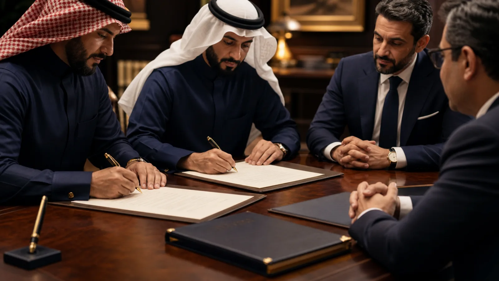 توقيع اتفاقية استحواذ بحضور المستشارين